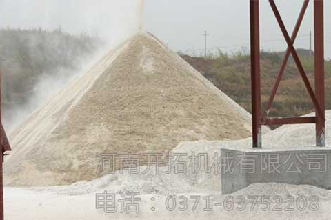 湖南衡陽的制砂生產線現場
